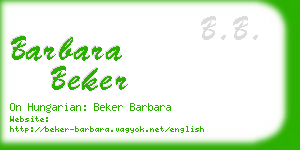 barbara beker business card